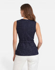 Women's Classic Tweed Waistcoat | Elegant Tailored Sleeveless Vest 4