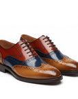 Men's Leather Wingtip Brogue Shoes | Lace-Up Formal Business Footwear