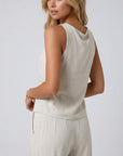 Women's Breathable Linen Blend Tank Top | Stylish Cropped Summer Top 3