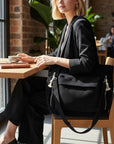 Women's Soft Corduroy Tote Bag | Chic Tassel Accents Stylish Handbag 2