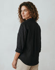 Women's Linen-Cotton Blend Shirt | Breathable Relaxed Summer Blouse 6