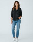 Women's Linen-Cotton Blend Shirt | Breathable Relaxed Summer Blouse 5