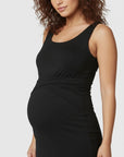 Women's Soft Stretchy Bodycon Maternity Dress | Elegant Comfortable Midi Dress for Everyday Wear 4
