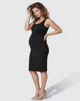 Women's Soft Stretchy Bodycon Maternity Dress | Elegant Comfortable Midi Dress for Everyday Wear 3