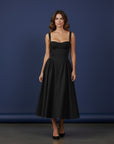 Sophia Collection | White Midi Dress with Adjustable Straps | Elegant Design for Flattering Fit 6
