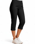 Women's Lightweight Stretch Capri Pants | Comfortable Navy Blue Casual Trousers 8