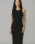 Women's Soft Ribbed Knit Midi Dress | Chic Sleeveless Casual Dress 4