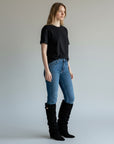 Maya | Chic Slouchy Black Knee High Boots for Women with Hidden Heel 7