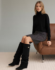 Maya | Chic Slouchy Black Knee High Boots for Women with Hidden Heel 3