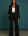 Sophia Collection | Women's Suit with Tailored Blazer & Wide-Leg Pants | Chic White Ensemble for Professional Elegance 3