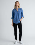 Women's Lightweight Linen Blouse | Elegant V-Neck Long Sleeve Summer Top 6