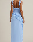 Women's Lightweight Ruffled Maxi Dress | Elegant Floor-Length Evening Gown 7