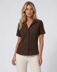 Women's Classic Cotton Button-Up Shirt | Elegant Short Sleeve Summer Blouse 1