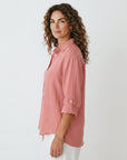 Women's Linen-Cotton Blend Shirt | Breathable Relaxed Summer Blouse 3