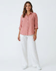 Women's Linen-Cotton Blend Shirt | Breathable Relaxed Summer Blouse 7
