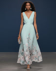 Sophia Collection | Women's Floral Maxi Dress with Flattering V-Neckline | Elegant Wedding Guest Dress for Summer Occasions 4