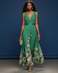Sophia Collection | Women's Floral Maxi Dress with Flattering V-Neckline | Elegant Wedding Guest Dress for Summer Occasions 7