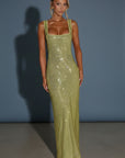 Sophia Collection | Elegant Evening Gown with Shimmering Sequins | Flattering Square Neckline for Stunning Formal Occasions 11