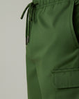 Silvorne men's green cargo shorts with drawstring waist and side pockets, ideal for summer leisure.