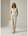Mia Co Ord Set Women | Stylish Structured Vest & Wide-Leg Trousers for Versatile Day-to-Night Wear 5