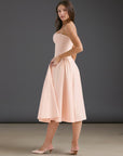 Sophia Collection | White Midi Dress with Adjustable Straps | Elegant Design for Flattering Fit 3