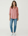 Women's Linen-Cotton Blend Shirt | Breathable Relaxed Summer Blouse 4