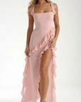 Women's Lightweight Ruffled Maxi Dress | Elegant Floor-Length Evening Gown 11
