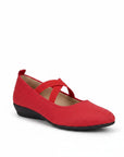 Women's Soft Suede Black Ballet Flats | Elegant Wedge Slip-On Shoes 6