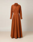 Elegant | Women's Black Dress with Collared Neckline | A-Line Midi Dress for Effortless Style 2