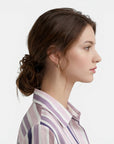 Women's Cotton Vertical Stripe Blouse | Elegant Lightweight Summer Top 5