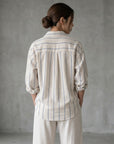 Women's Lightweight Striped Shirt | Relaxed Fit Casual Blouse for All-Day Comfort 3