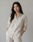 Women's Lightweight Striped Shirt | Relaxed Fit Casual Blouse for All-Day Comfort 6