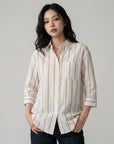 Women's Lightweight Striped Shirt | Relaxed Fit Casual Blouse for All-Day Comfort 4