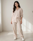 Women's Lightweight Striped Shirt | Relaxed Fit Casual Blouse for All-Day Comfort 1