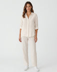 Women's Linen-Cotton Blend Shirt | Breathable Relaxed Summer Blouse 10
