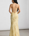 Women's Floral Embroidered Corset Gown | Elegant Spaghetti Strap Mermaid Dress 3