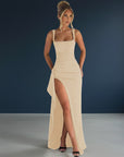 Elegant Evening Dress | Flattering Maxi Gown with Thigh-High Slit | Formal Wear for Women 8