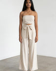 Women's Chic Strapless Jumpsuit | Flattering Wide-Leg Design 3