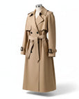 Women's Classic Cotton Blend Trench Coat | Elegant Double-Breasted Outerwear 1