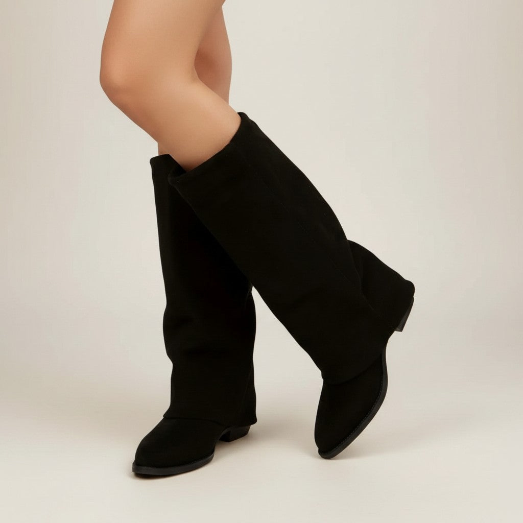 Emma | Elegant Chunky Heel Knee High Boots 4