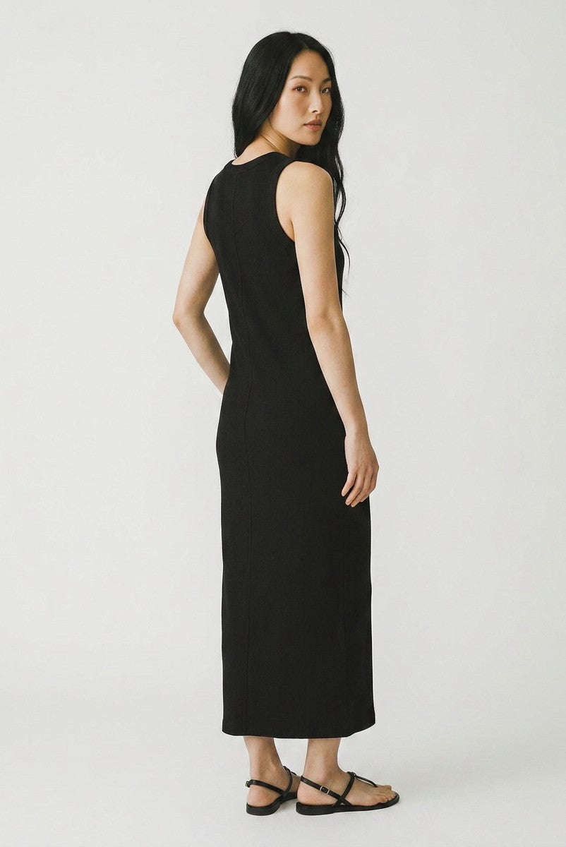 Women's Soft Ribbed Knit Midi Dress | Chic Sleeveless Casual Dress 5