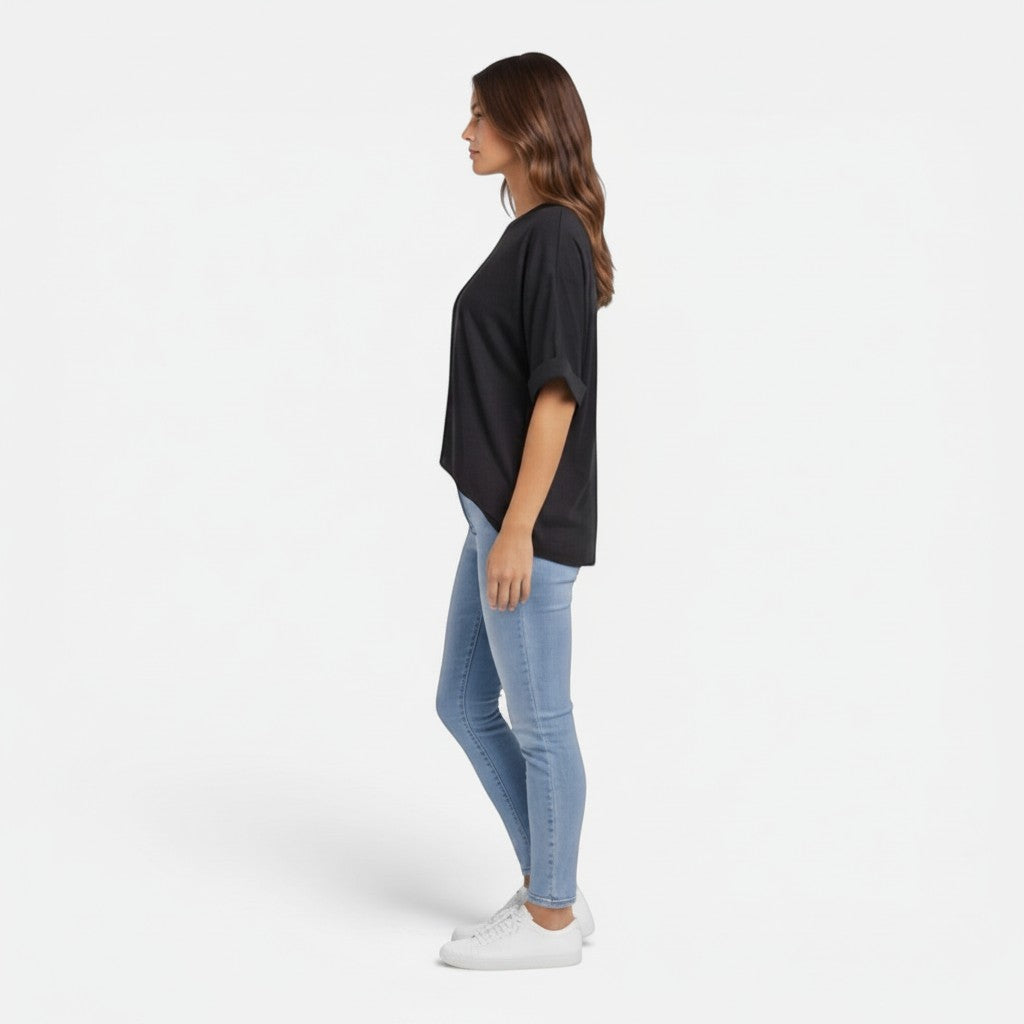 Women's Lightweight Cotton T-Shirt | Oversized Breathable Daily Wear | Casual Relaxed Fit 7