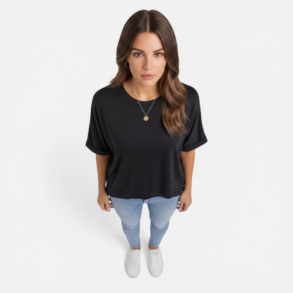 Women's Lightweight Cotton T-Shirt | Oversized Breathable Daily Wear | Casual Relaxed Fit 8
