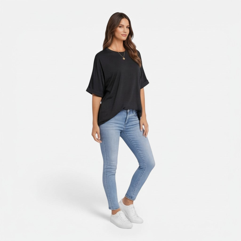 Women's Lightweight Cotton T-Shirt | Oversized Breathable Daily Wear | Casual Relaxed Fit 6