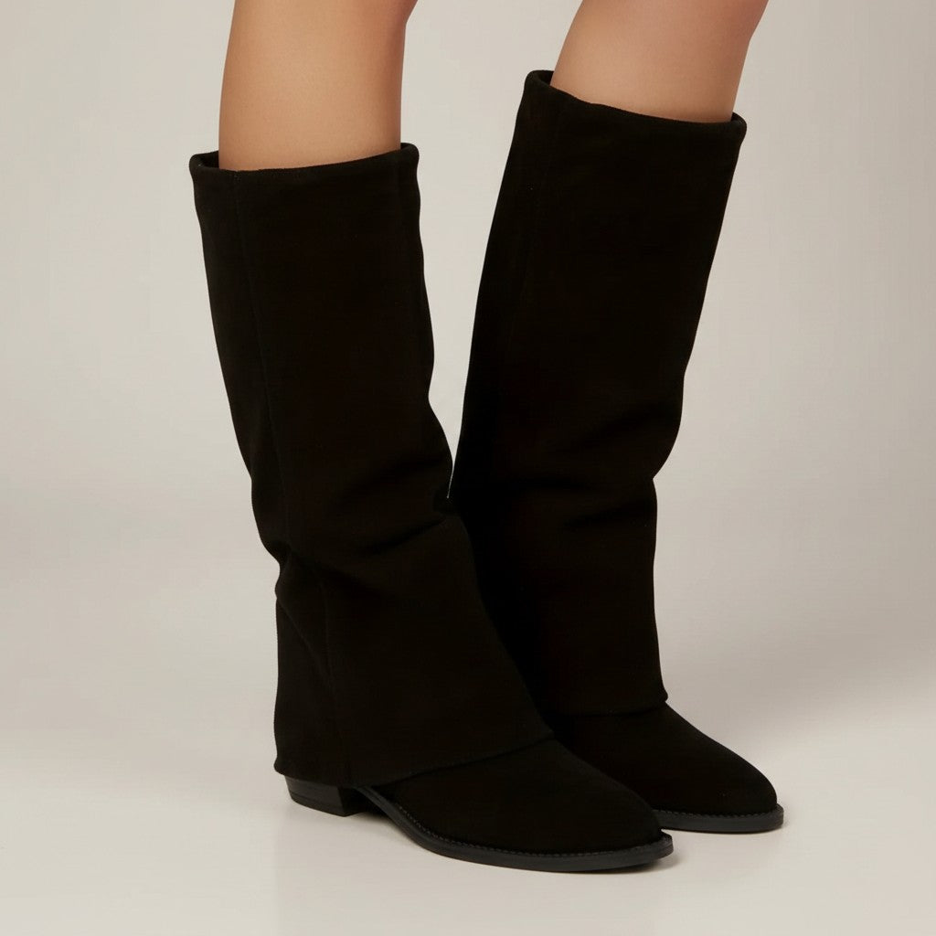 Emma | Elegant Chunky Heel Knee High Boots 6