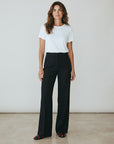 Women's Premium Blend Wide Leg Trousers | Elegant High-Waisted Pants 1