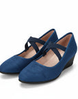 Women's Soft Suede Black Ballet Flats | Elegant Wedge Slip-On Shoes 5