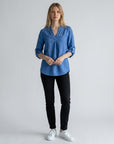 Women's Lightweight Linen Blouse | Elegant V-Neck Long Sleeve Summer Top 2