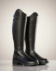 Silvorne Madison botas altas de cuero negro con detalle de hebilla, estilo ecuestre y elegante.