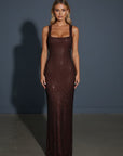Sophia Collection | Elegant Evening Gown with Shimmering Sequins | Flattering Square Neckline for Stunning Formal Occasions 7